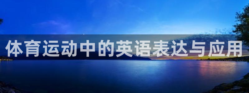 尊龙官方正版app集团logo：体育运动中的英语表达